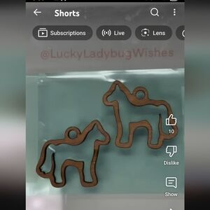 Wooden Horse-Shaped Keychains